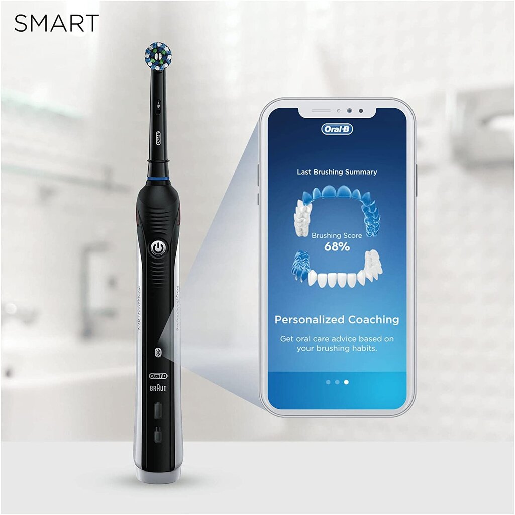 Oral-B Smart 4 4500 CrossAction Black Edition cena un informācija | Elektriskās zobu birstes | 220.lv