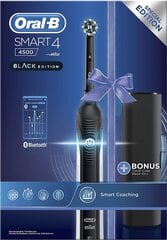 Oral-B Smart 4 4500 CrossAction Black Edition цена и информация | Электрические зубные щетки | 220.lv