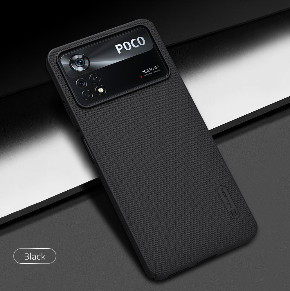 Nillkin Super Frosted Back Cover for Poco X4 Pro 5G Black cena un informācija | Telefonu vāciņi, maciņi | 220.lv