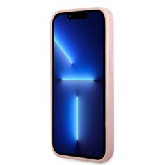 Guess PC/TPU Glitter Flakes Metal Logo Case for iPhone 14 Plus Pink cena un informācija | Telefonu vāciņi, maciņi | 220.lv