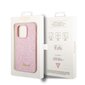 Guess PC/TPU Glitter Flakes Metal Logo Case for iPhone 14 Pro Pink cena un informācija | Telefonu vāciņi, maciņi | 220.lv