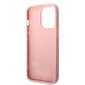 Guess PC/TPU Glitter Flakes Metal Logo Case for iPhone 14 Pro Pink cena un informācija | Telefonu vāciņi, maciņi | 220.lv