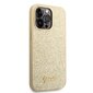 Guess PC/TPU Glitter Flakes Metal Logo Case for iPhone 14 Pro Max Gold цена и информация | Telefonu vāciņi, maciņi | 220.lv