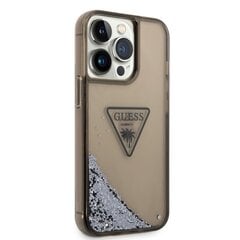 Guess PC/TPU Liquid Glitter Triangle Logo Case для iPhone 14 Pro Black цена и информация | Чехлы для телефонов | 220.lv