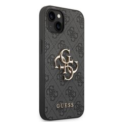 Guess PU 4G Metal Logo Case for iPhone 14 Plus Grey cena un informācija | Telefonu vāciņi, maciņi | 220.lv