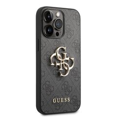 Guess PU 4G Metal Logo Case for iPhone 14 Pro Grey цена и информация | Чехлы для телефонов | 220.lv