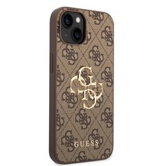 Guess PU 4G Metal Logo Case для iPhone 14 Brown цена и информация | Чехлы для телефонов | 220.lv