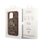 Guess PU 4G Metal Logo Case for iPhone 14 Pro Max Brown cena un informācija | Telefonu vāciņi, maciņi | 220.lv