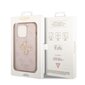 Guess PU 4G Metal Logo Case for iPhone 14 Pro Pink cena un informācija | Telefonu vāciņi, maciņi | 220.lv