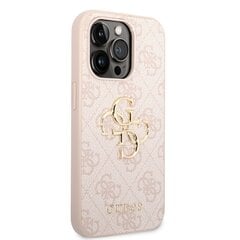 Guess PU 4G Metal Logo Case для iPhone 14 Pro Max Pink цена и информация | Чехлы для телефонов | 220.lv