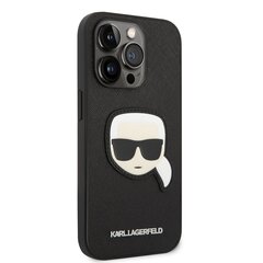 Karl Lagerfeld PU Saffiano Karl Head Case for iPhone 14 Pro Black cena un informācija | Telefonu vāciņi, maciņi | 220.lv