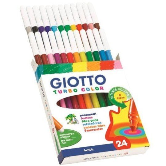 Flomāsteri Fila Giotto Turbo, 24 krāsas, 071500. цена и информация | Modelēšanas un zīmēšanas piederumi | 220.lv