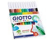 Flomāsteri Fila Giotto Maxi, 12 krāsas cena un informācija | Modelēšanas un zīmēšanas piederumi | 220.lv