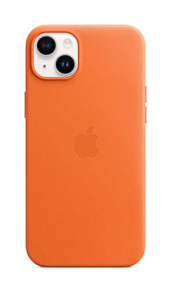 Apple Leather Case MagSafe MPPR3ZM/A Orange cena un informācija | Telefonu vāciņi, maciņi | 220.lv