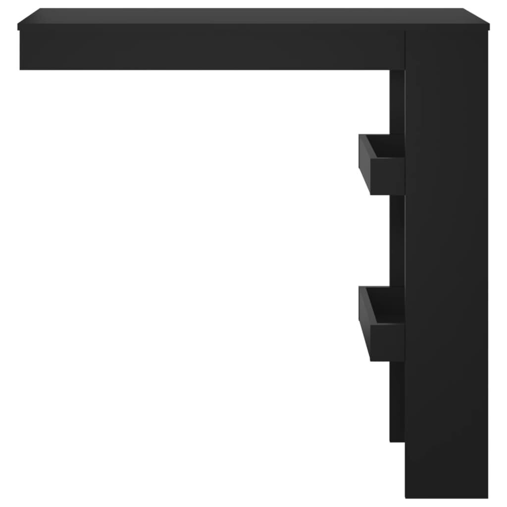 Sienas bāra galds, melns, 102x45x103,5cm, koka cena un informācija | Virtuves galdi, ēdamgaldi | 220.lv
