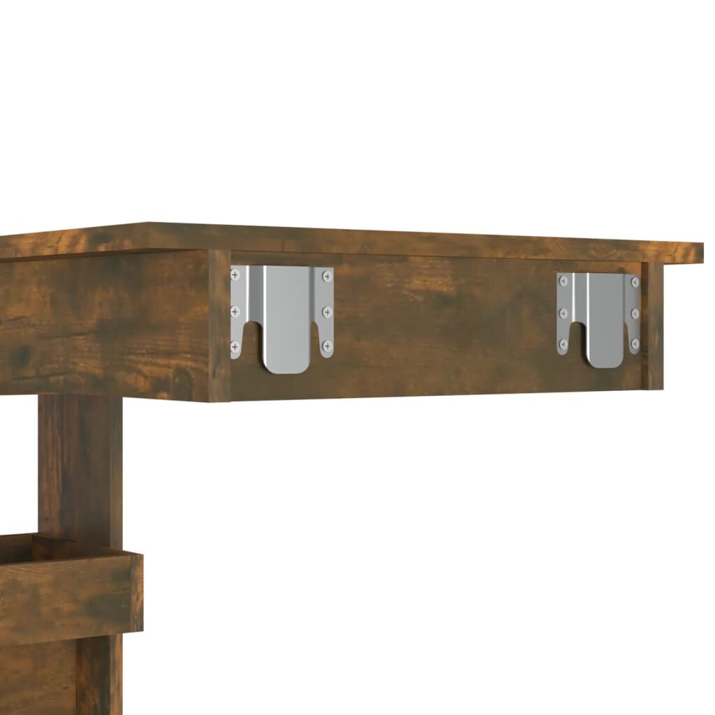 Pie sienas stiprināms bāra galds, ozols, 102x45x103,5 cm, koks cena un informācija | Virtuves galdi, ēdamgaldi | 220.lv