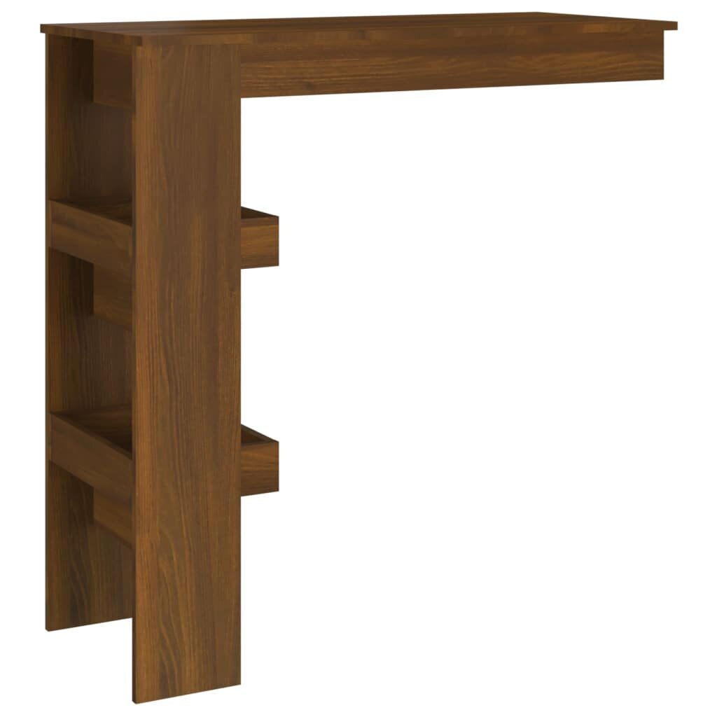 Sienas bāra galds, brūns, 102x45x103,5 cm, koka cena un informācija | Virtuves galdi, ēdamgaldi | 220.lv