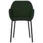 vidaXL virtuves krēsli, 2 gab., tumši zaļš samts cena un informācija | Virtuves un ēdamistabas krēsli | 220.lv