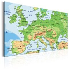 Glezna - Map of Europe 60x40 cm цена и информация | Картины | 220.lv