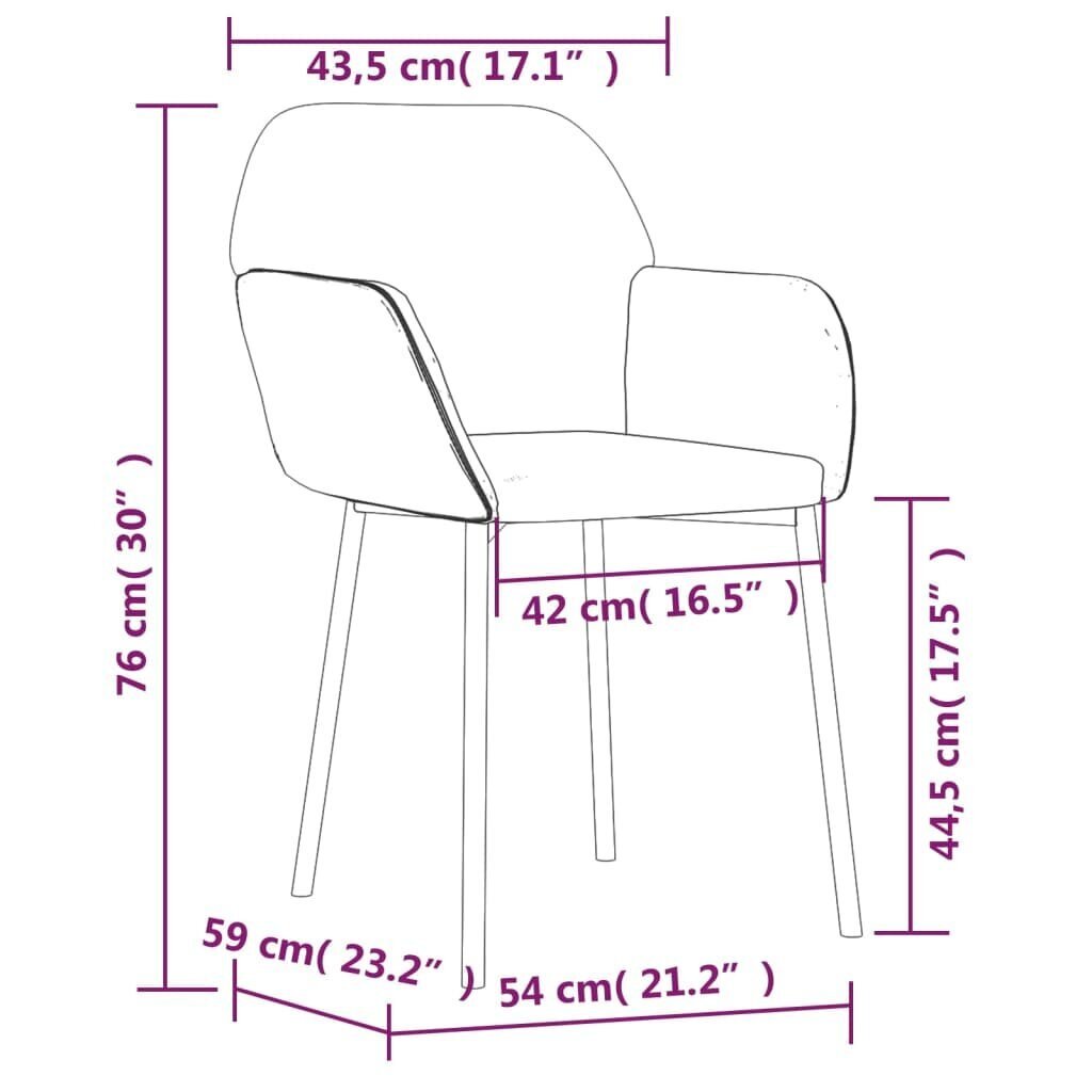 Ēdamistabas krēsli, 2 gab., melni, samta cena un informācija | Virtuves un ēdamistabas krēsli | 220.lv