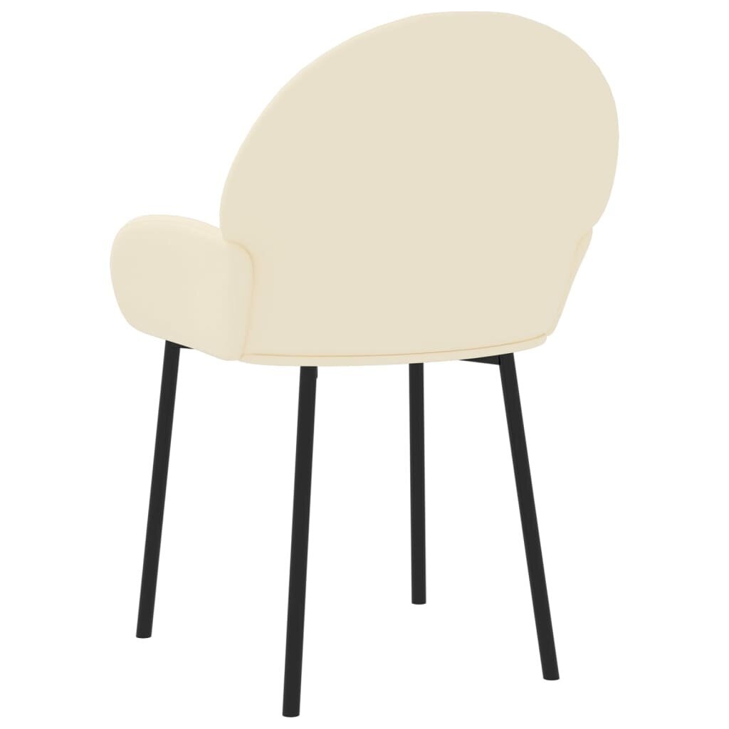Ēdamistabas krēsli, 2 gab., krēmkrāsas, mākslīgās ādas cena un informācija | Virtuves un ēdamistabas krēsli | 220.lv