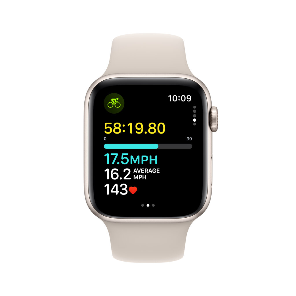 Apple Watch SE GPS + Cellular 44mm Starlight Aluminium Case with Starlight Sport Band - Regular 2nd Gen - MNPT3UL/A cena un informācija | Viedpulksteņi (smartwatch) | 220.lv