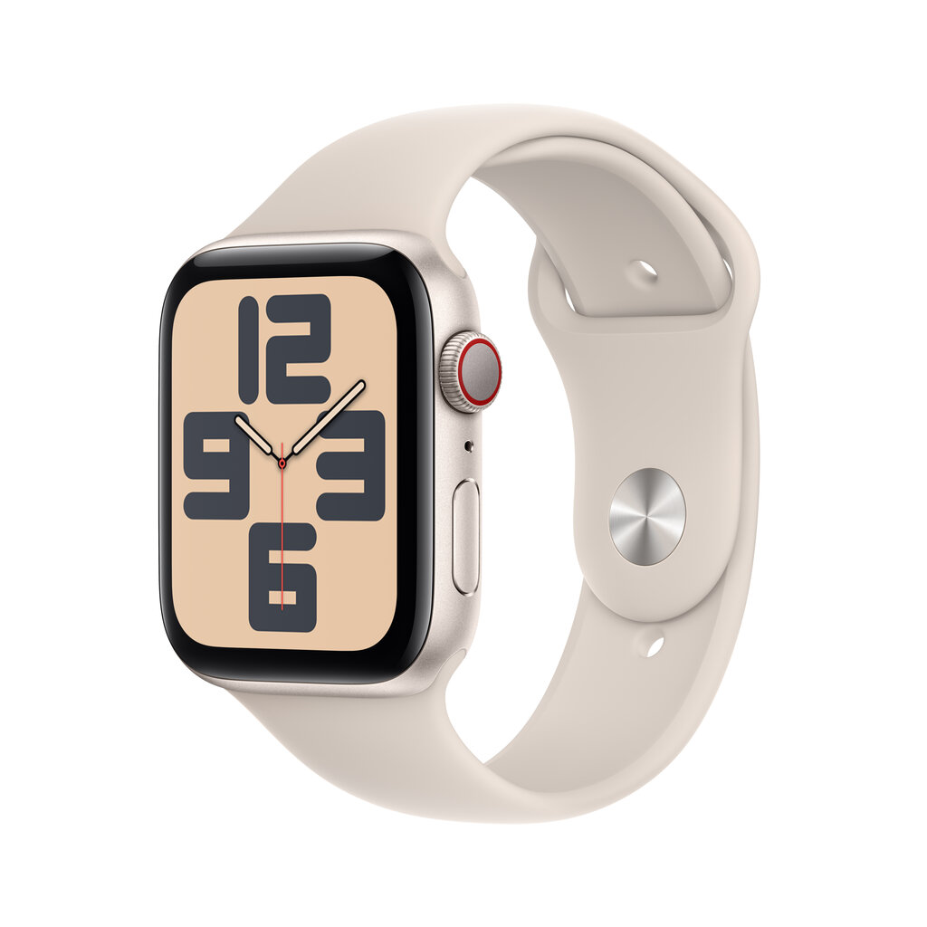 Apple Watch SE GPS + Cellular 44mm Starlight Aluminium Case with Starlight Sport Band - Regular 2nd Gen - MNPT3UL/A cena un informācija | Viedpulksteņi (smartwatch) | 220.lv