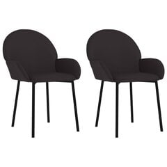 Обеденные стулья, 2 шт., чёрные цена и информация | Стулья для кухни и столовой | 220.lv