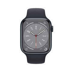 Apple Watch Series 8 45mm Midnight Aluminum/Midnight Sport Band cena un informācija | Viedpulksteņi (smartwatch) | 220.lv