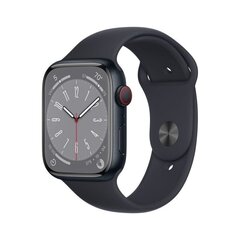 Смарт-часы Apple Watch Series 8 GPS + Cellular 45 мм, алюминиевый корпус Midnight, ремешок Midnight Sport Band - MNK43EL/A цена и информация | Смарт-часы (smartwatch) | 220.lv