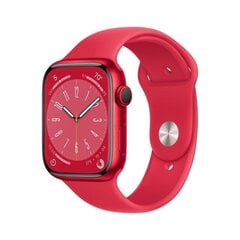 Apple Watch Series 8 GPS + Cellular 45mm (PRODUCT)RED Aluminium Case ,(PRODUCT)RED Sport Band - MNKA3UL/A цена и информация | Смарт-часы (smartwatch) | 220.lv