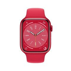 Apple Watch Series 8 GPS + Cellular 45mm (PRODUCT)RED Aluminium Case ,(PRODUCT)RED Sport Band - MNKA3UL/A cena un informācija | Viedpulksteņi (smartwatch) | 220.lv