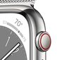 Apple Watch Series 8 GPS + Cellular 45mm Silver Stainless Steel Case ,Silver Milanese Loop MNKJ3UL/A цена и информация | Viedpulksteņi (smartwatch) | 220.lv