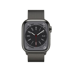 Apple Watch Series 8 45mm Graphite Stainless Steel/Graphite Milanese Loop цена и информация | Смарт-часы (smartwatch) | 220.lv