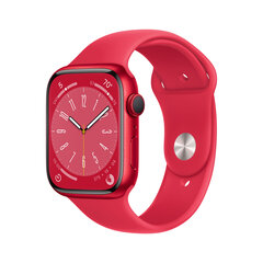 Apple Watch Series 8 GPS 45mm (PRODUCT)RED Aluminium Case ,(PRODUCT)RED Sport Band - MNP43UL/A cena un informācija | Viedpulksteņi (smartwatch) | 220.lv