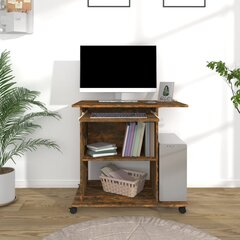 Datorgalds, dūmu ozola krāsā, 80x50x75cm, koka cena un informācija | Datorgaldi, rakstāmgaldi, biroja galdi | 220.lv