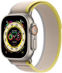 Смарт-часы Apple Watch Ultra GPS + Cellular 49 мм, титановый корпус, желто-бежевый ремешок Trail Loop - S/M MNHK3EL/A LV-EE цена и информация | Смарт-часы (smartwatch) | 220.lv