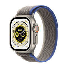 Смарт-часы Apple Watch Ultra GPS + Cellular 49 мм, титановый корпус, сине-серый ремешок Trail Loop - S/M MNHL3EL/A LV-EE цена и информация | Смарт-часы (smartwatch) | 220.lv