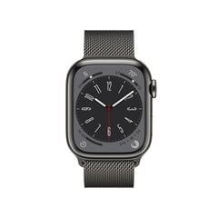 Apple Watch Series 8 GPS + Cellular 45mm Graphite Stainless Steel Case ,Graphite Milanese Loop MNKX3EL/A LV-EE цена и информация | Смарт-часы (smartwatch) | 220.lv