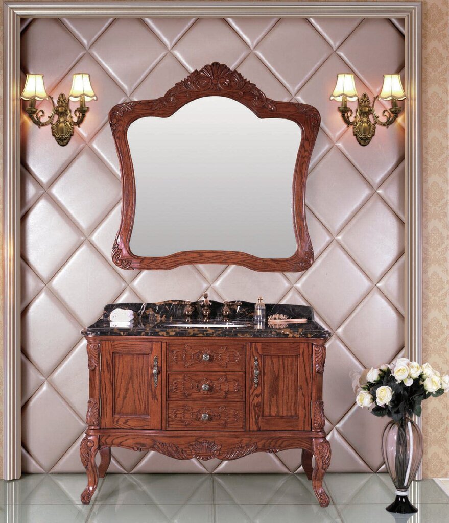 Vannas istabas mēbeles 8187A ar spoguli cena un informācija | Vannas istabas skapīši | 220.lv