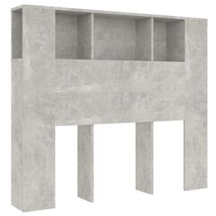 Galvgalis-skapis, betona pelēks, 120x18,5x104,5cm cena un informācija | Gultas | 220.lv