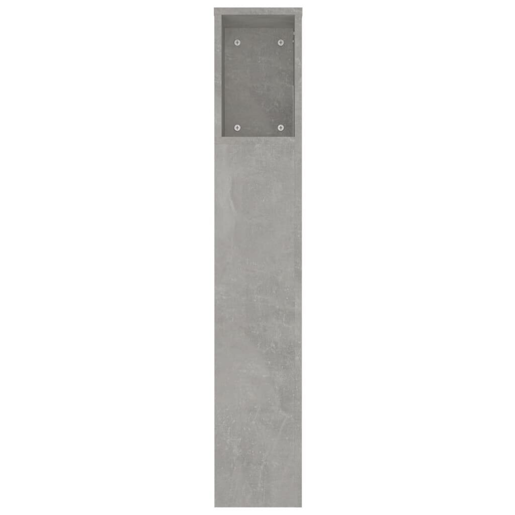 Galvgalis-skapis, betona pelēks, 220x18,5x104,5cm cena un informācija | Gultas | 220.lv