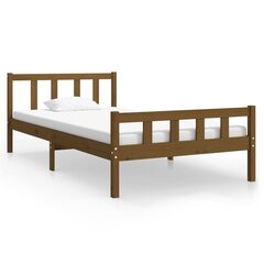 Каркас кровати, медово-коричневый, 90 x 200 см, массив дерева цена и информация | Кровати | 220.lv