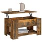 Kafijas galdiņš, dūmakaina ozola, 79x49x41cm, apstrādāta koksne cena un informācija | Žurnālgaldiņi | 220.lv