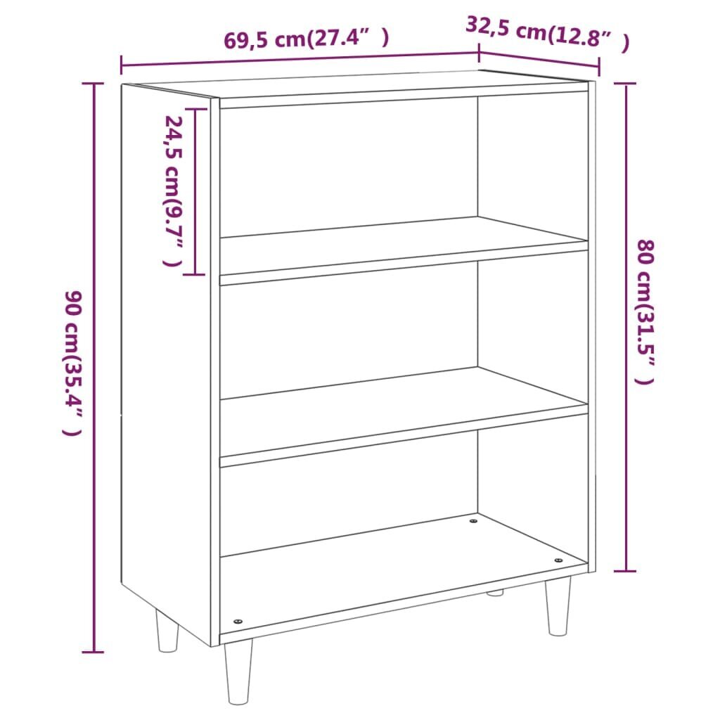 Kumode, balta, 69,5x32,5x90cm, apstrādāta koksne cena un informācija | Skapīši viesistabai | 220.lv