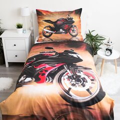 Детский двусторонний комплект постельного белья Motorbike Red, 140x200, 2 части цена и информация | Детское постельное бельё | 220.lv