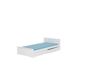 Детская кровать Aldex, 207x104 см, белая цена и информация | Детские кровати | 220.lv