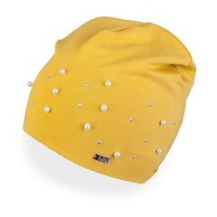 TuTu dubultā kokvilnas cepure, dzeltena cena un informācija | Cepures, cimdi, šalles meitenēm | 220.lv