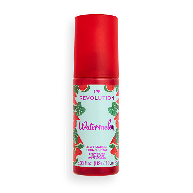 Grima fiksators I♥Revolution Watermelon Dewy Makeup Fixing Spray, 100 ml цена и информация | Grima bāzes, tonālie krēmi, pūderi | 220.lv