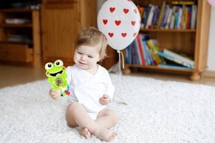Интерактивная погремушка для малышей Лягушка, со звуками цена и информация | Игрушки для малышей | 220.lv